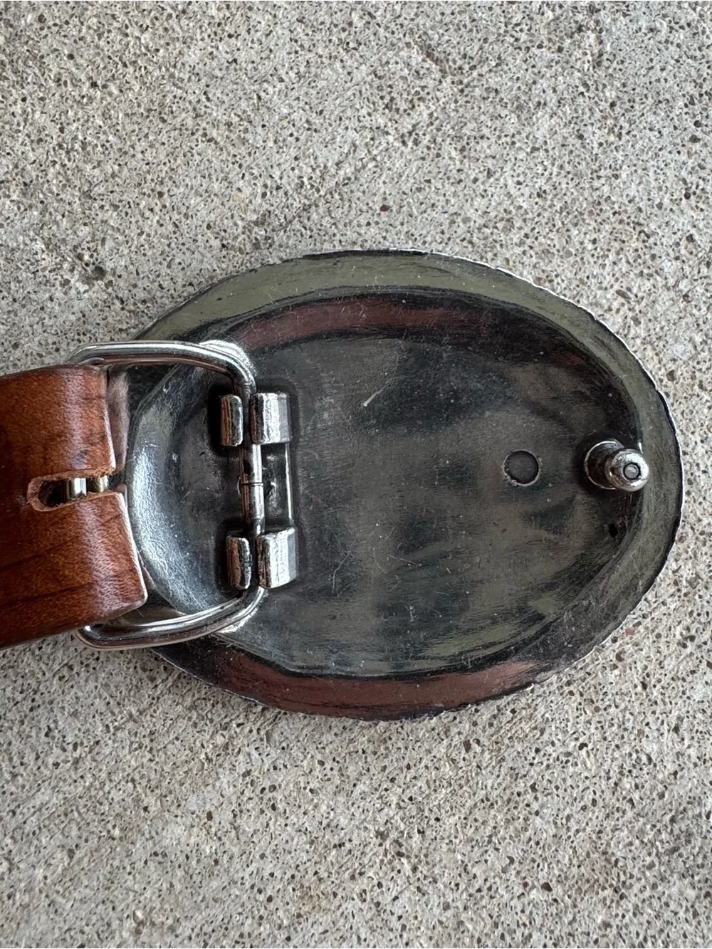 JUSTIN  Kids Brown Tooled Top Grain Leather Belt & Champion Buckle Size 20”